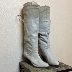 Chic Gray Women's Heeled Boots